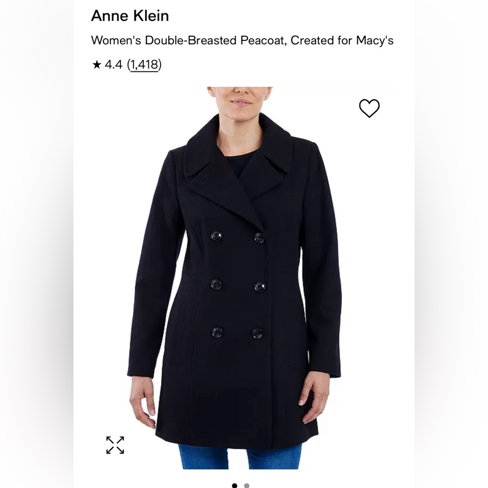 Anne Klein Women’s Double Breasted Peacoat